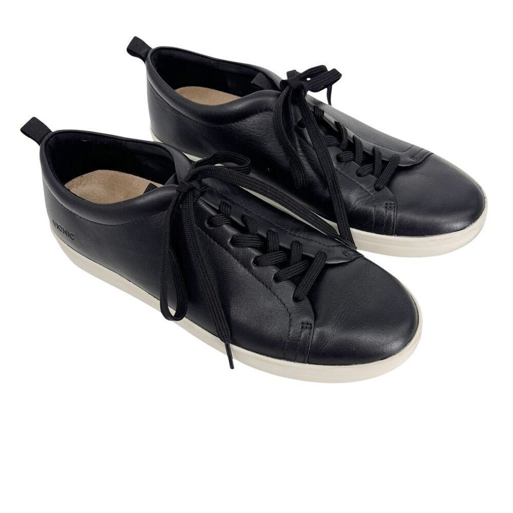 VIONIC Women’s 8 Comfort Shoes Paisley Black Leather‎